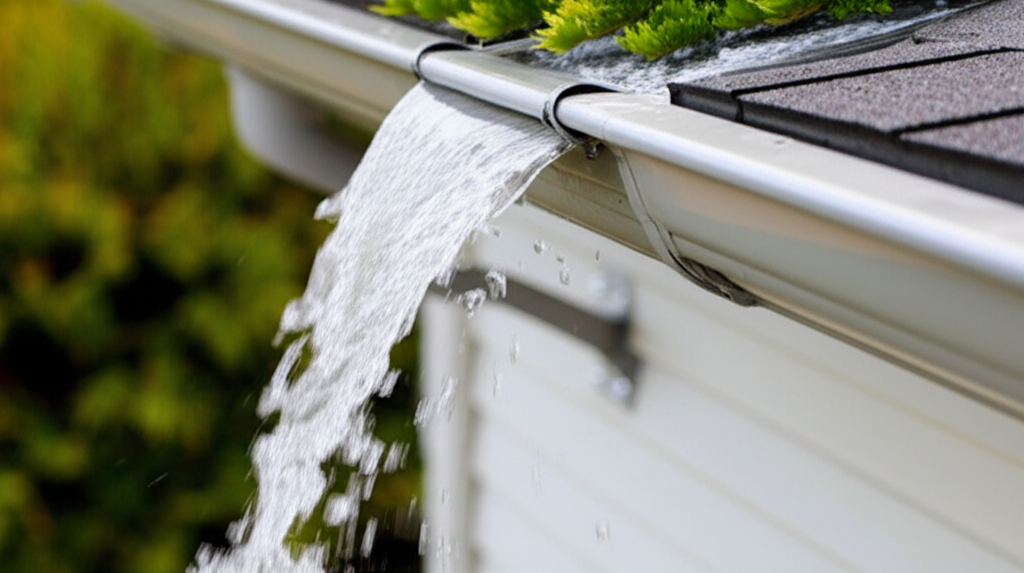 Gutter flushing process